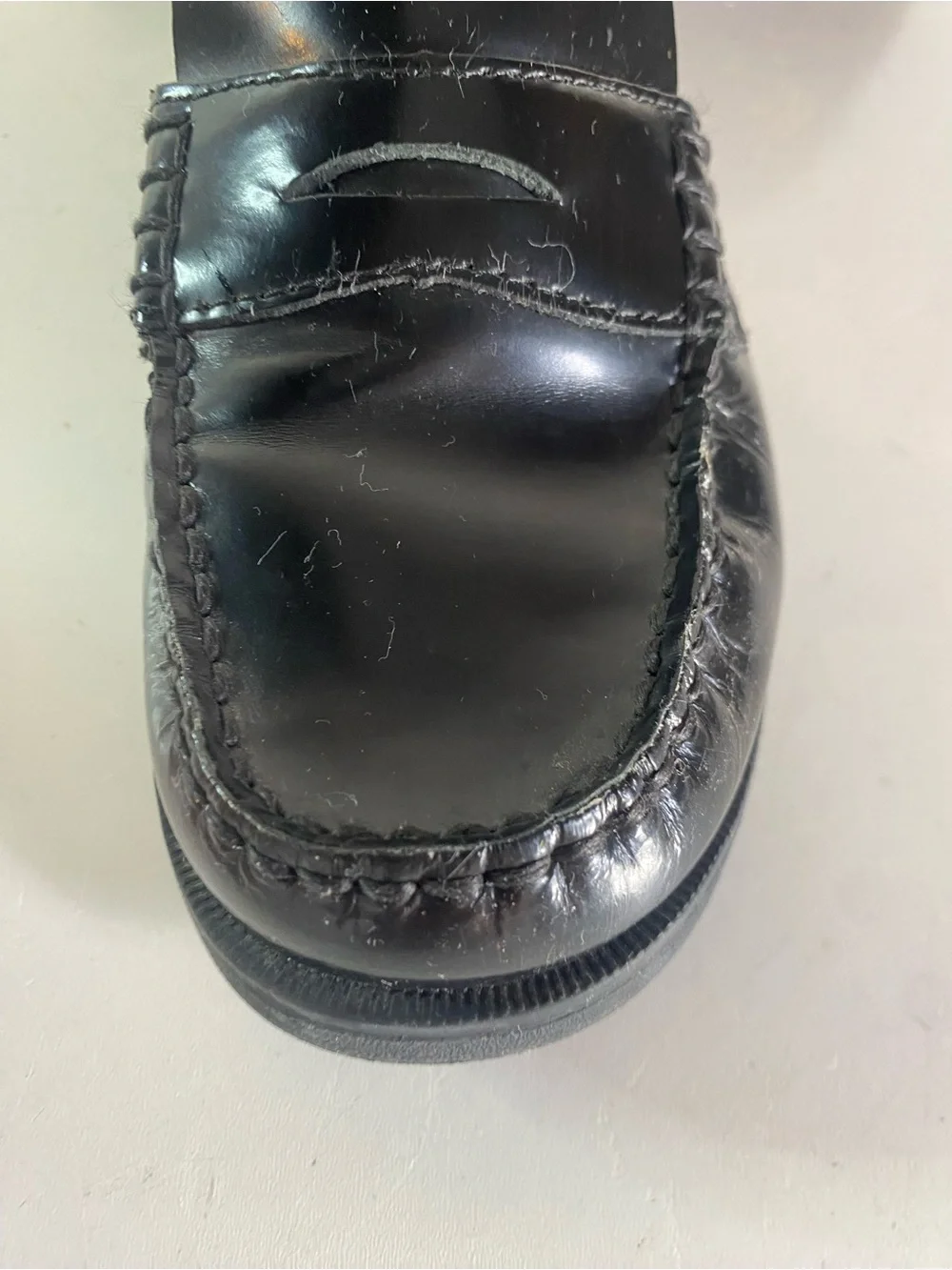 Sperry Top Sider Boys Colton Black Leather Original Penny Loafers Size